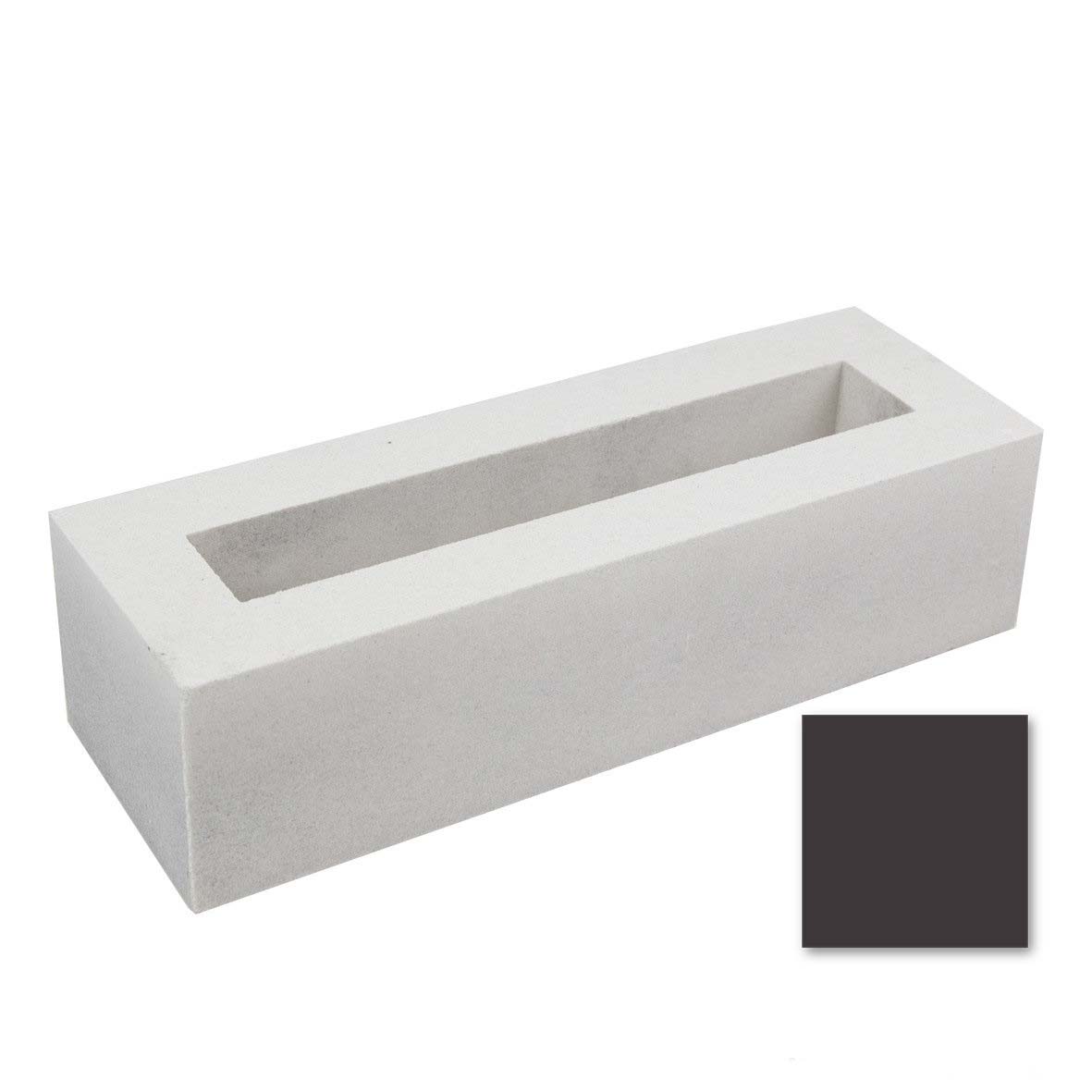 Elba, Extra Sample by New York Cement Tile: white rectangular planter with dark gray accent, perfect for mid-century decor.