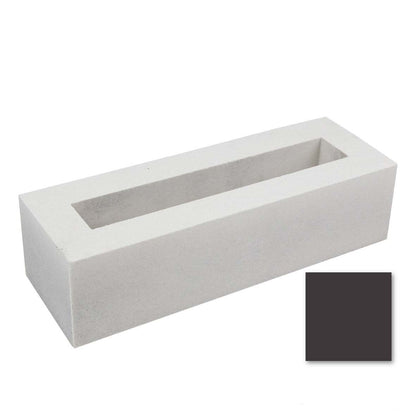Elba, Extra Sample by New York Cement Tile: white rectangular planter with dark gray accent, perfect for mid-century decor.