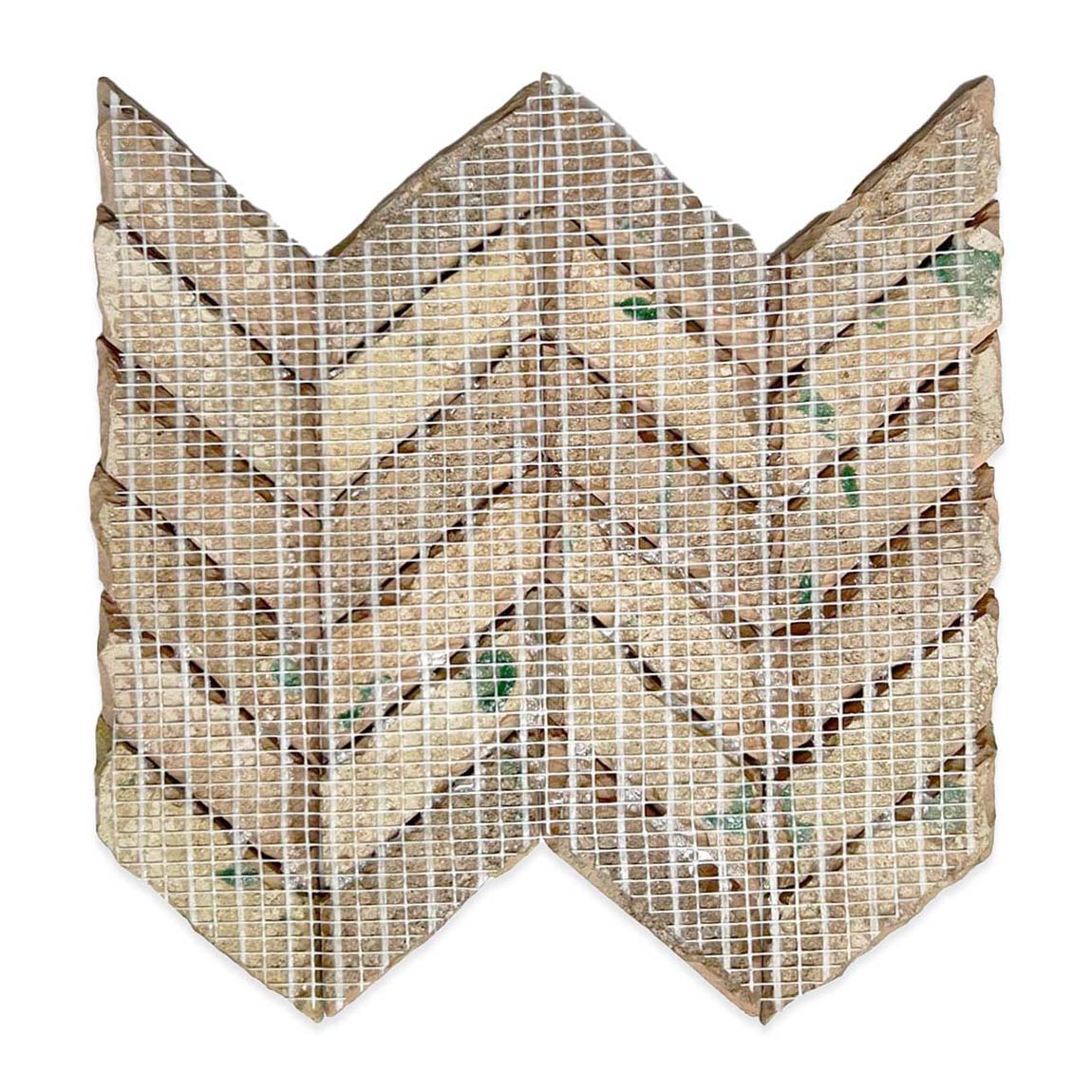 Forest Green Chevron Mosaic Mat