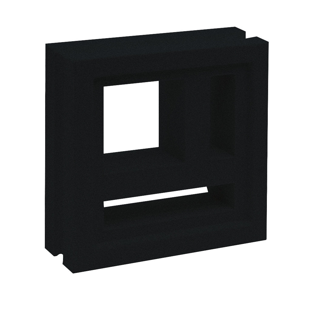 Kauai - NBB-009 Extra Sample by New York Cement Tile: black foam insert with three sections, mid-century modern inspired.