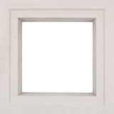 New York Cement Tile's Large Arbie Sample: a square stone frame with beveled edges, mid-century modern breeze block style.