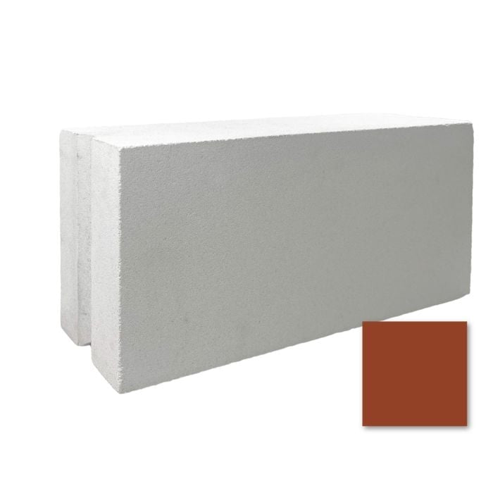 A white rectangular Large Half Windy Ninety block by New York Cement Tile with a small brown swatch in the corner.
