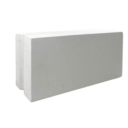 A Large Half-Windbreaker Ninety sample by New York Cement Tile—a smooth white concrete block with modern style.