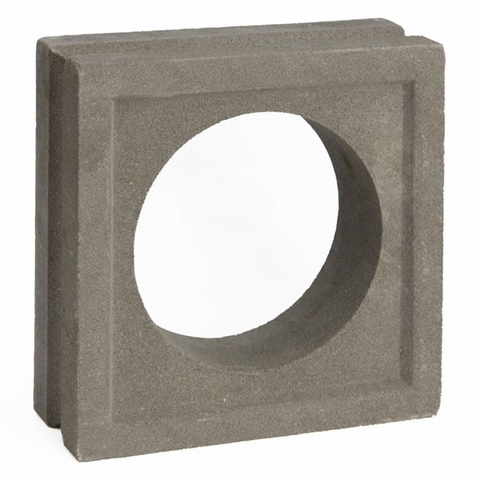 Large Maldy sample by New York Cement Tile: square concrete block with a big circular hole on a white background.