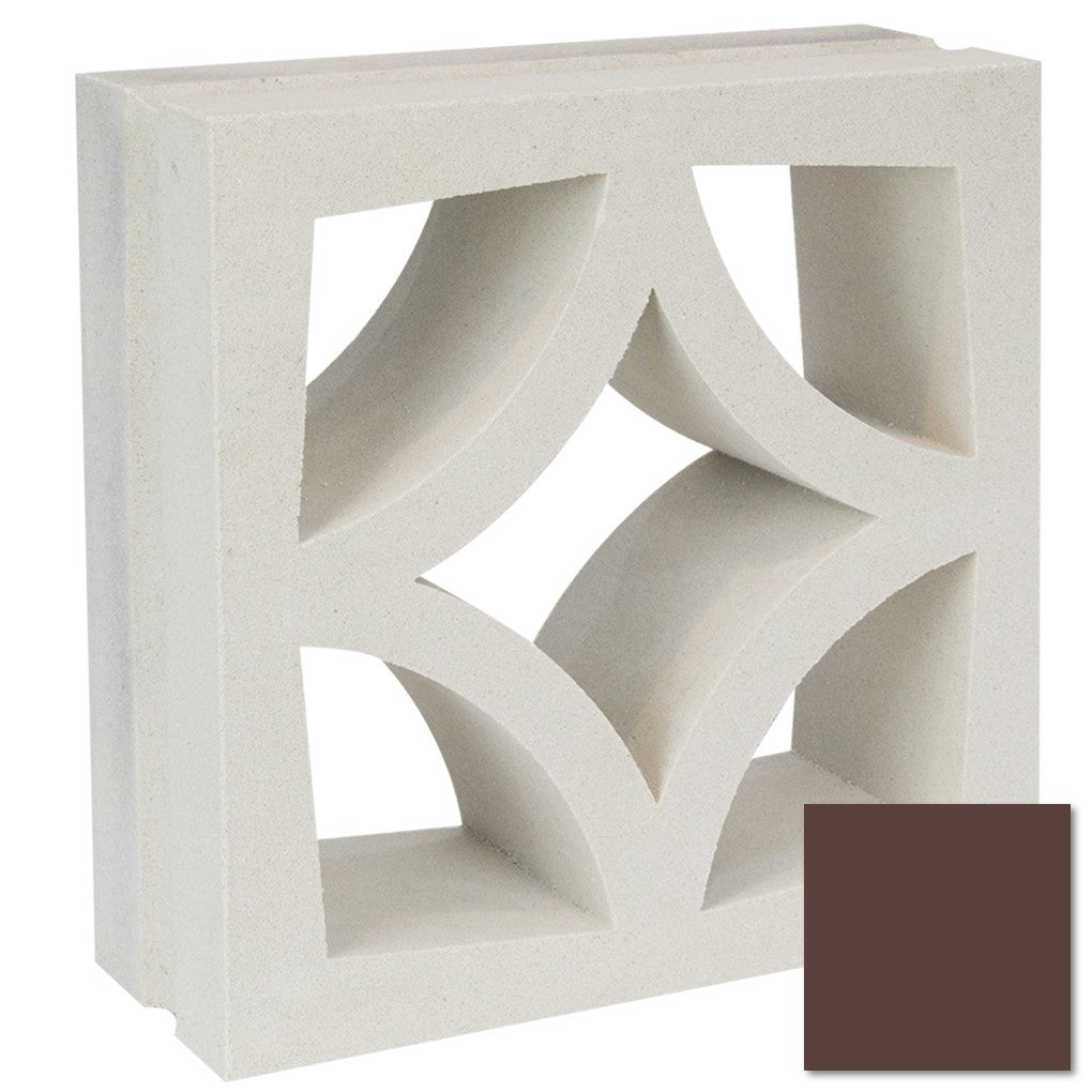 The Large Malta by New York Cement Tile is a geometric breeze block ideal for mid-century modern partitions.