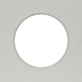 The Large Tortie Sample by New York Cement Tile features a large white circle on light gray for a mid-century modern look.