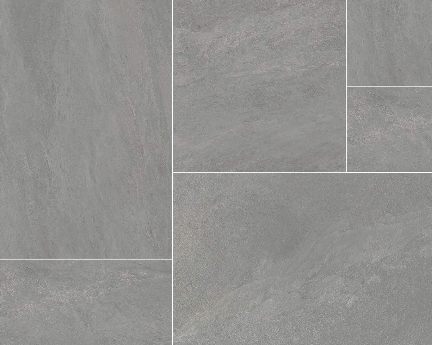 Light Grey - Modular Pattern tile by New York Cement Tile: staggered, textured look with subtle natural shade variations.