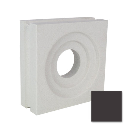 Luzon - NBB-030 Extra Sample by New York Cement Tile: square gray block with circular hole, grooves, and corner swatch.