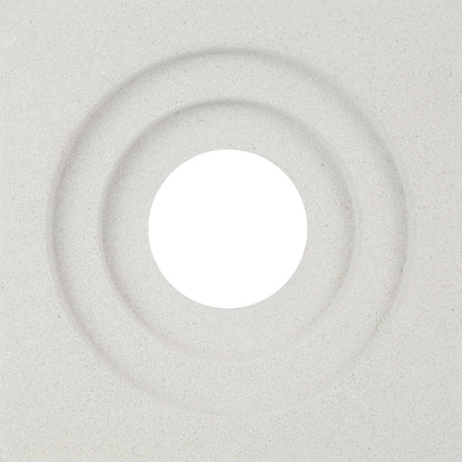Luzon - NBB-030 Extra Sample by New York Cement Tile: white textured surface, dual indents, and a central round cutout.