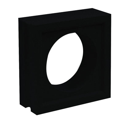 The Maldives - NBB-017 Extra Sample by New York Cement Tile is a black, square tile with a large central hole.