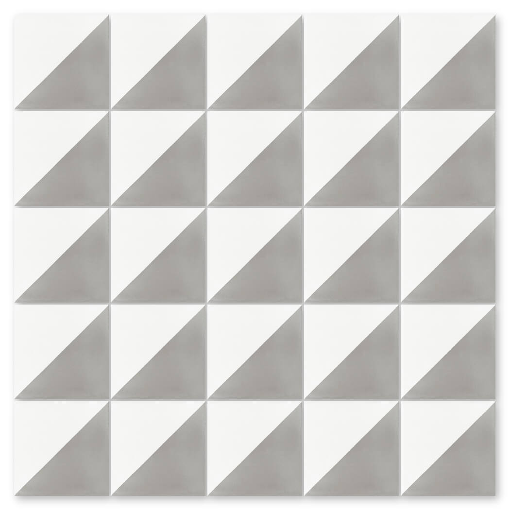 The N20-139 Soft Slate & White sample from New York Cement Tile offers a handcrafted, stylish, and durable flooring look.
