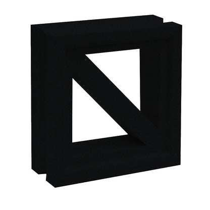 Maui - NBB-016 by New York Cement Tile: a black, mid-century modern 3D square frame with a diagonal top-left to bottom-right bar.