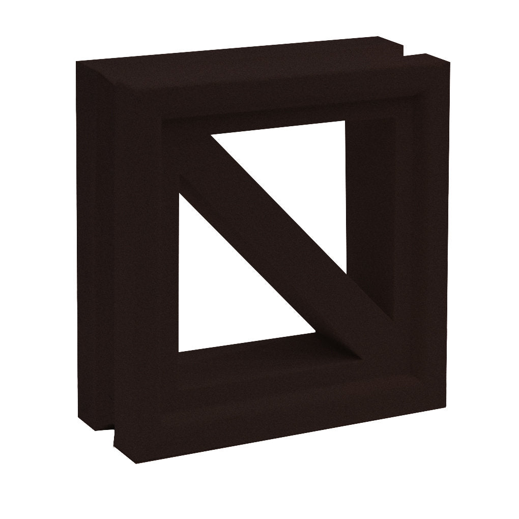The Kaui by New York Cement Tile is a black 3D square frame with a diagonal bar, inspired by mid-century modern decor.