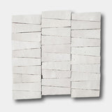GLAZED ZELLIGE MOSAIC MAT DIAMONDHEAD IN IVORY CLOUD
