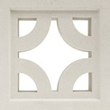Sam by New York Cement Tile: a square beige breeze block with a four-pointed star cutout, perfect for decorative partitions.