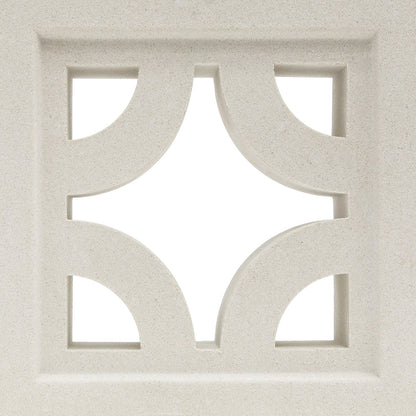 Samoa - NBB-005, Extra Sample by New York Cement Tile: square beige tile with star-shaped geometric center cutout.