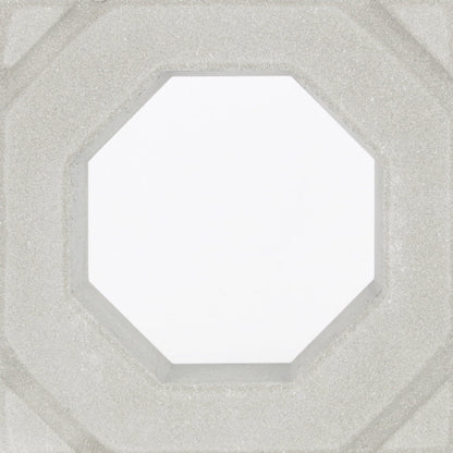 The Sumatra - NBB-025 Extra Sample by New York Cement Tile features a white octagon on a textured light gray background.