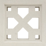 The Tahit breeze block by New York Cement Tile features a geometric cutout, perfect for mid-century decorative partitions.