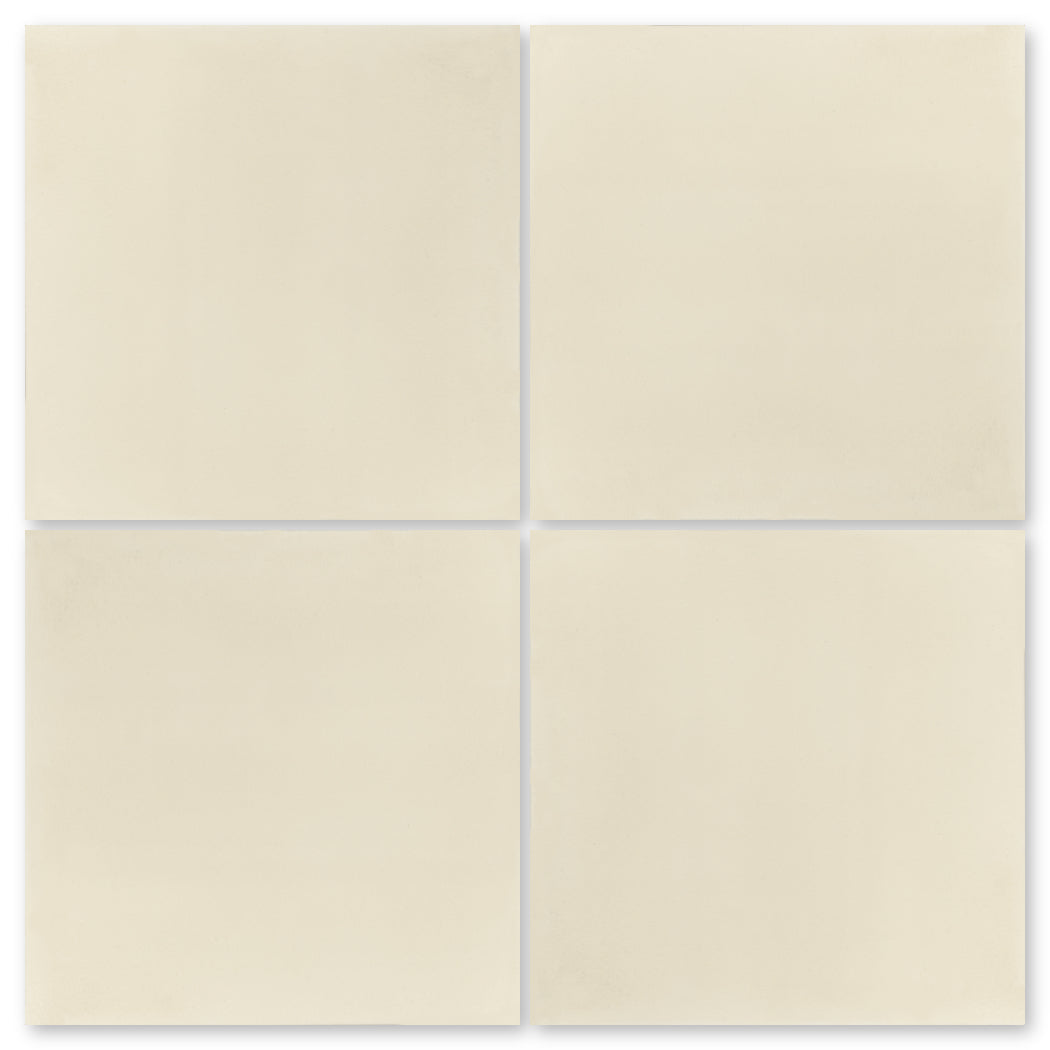 Four 1103-Solid 8X8 sample tiles by New York Cement Tile arranged in a 2x2 grid on a white background.