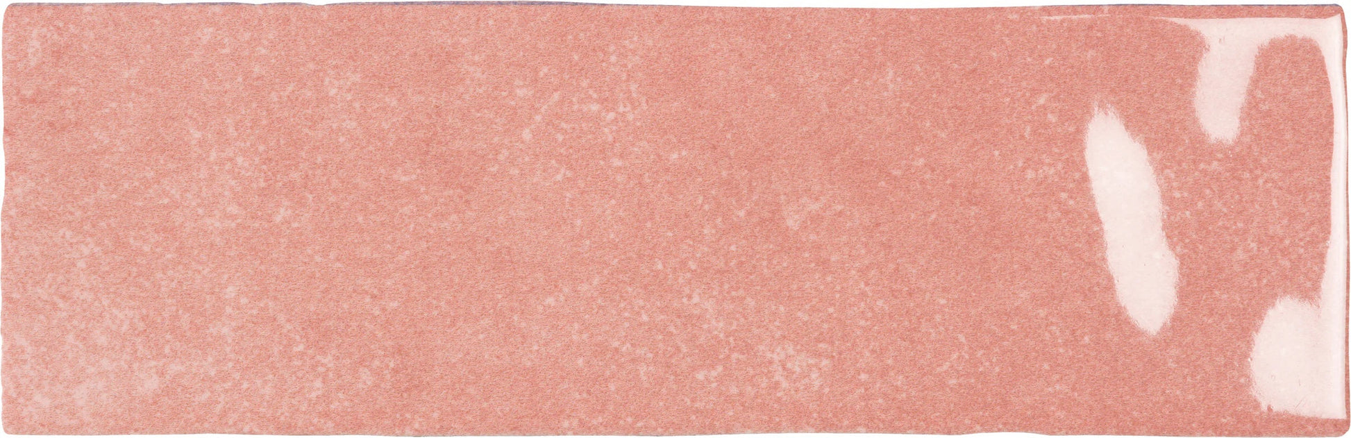 A single Rosa - Sample tile by New York Cement Tile on a white subway tile background.