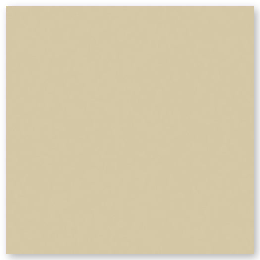 A plain, solid beige square with a subtle textured appearance and a slight shadow on the right edge.
