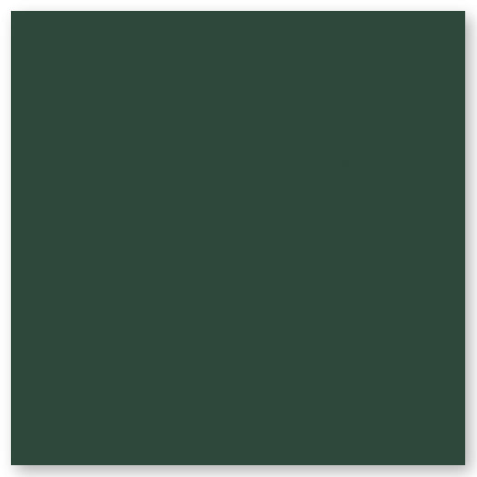 A solid dark green square with a slight shadow on the white background.