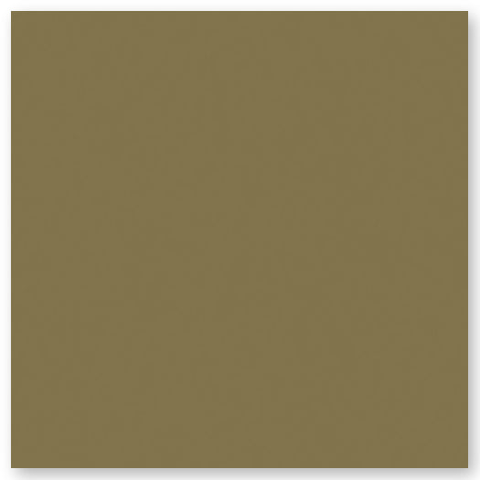 A solid square with an olive-green color and a slight shadow along the right and bottom edges.