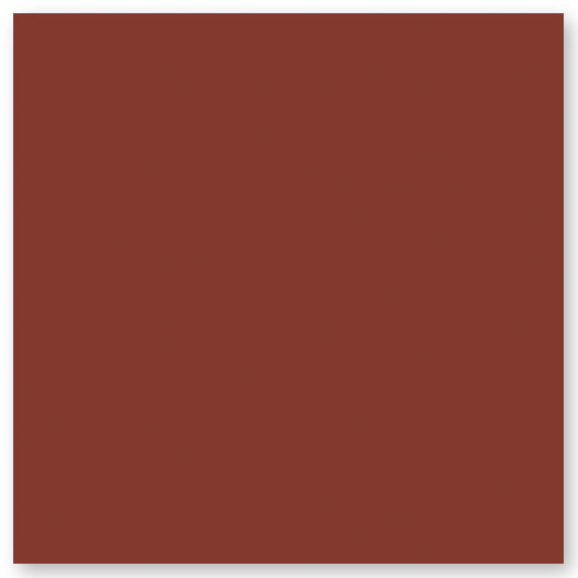 A solid square of reddish-brown color with a slight shadow on a white background.