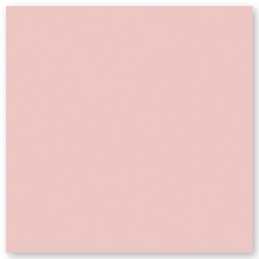 A plain square background in a soft, muted pink color.