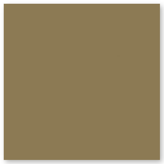 A square with a solid, muted olive-brown color on a white background.