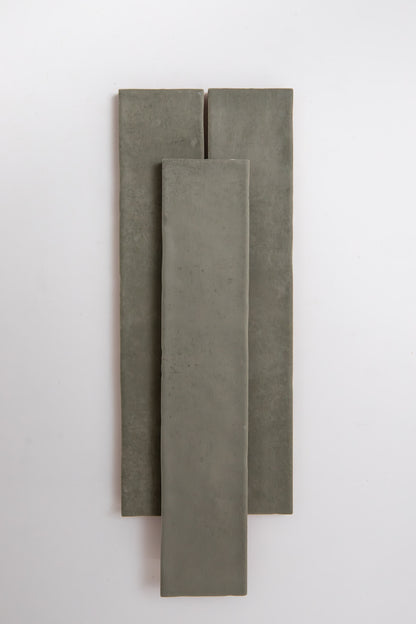 Three Skye Green tile samples by Cottage Ivy are stacked vertically against a plain white background.