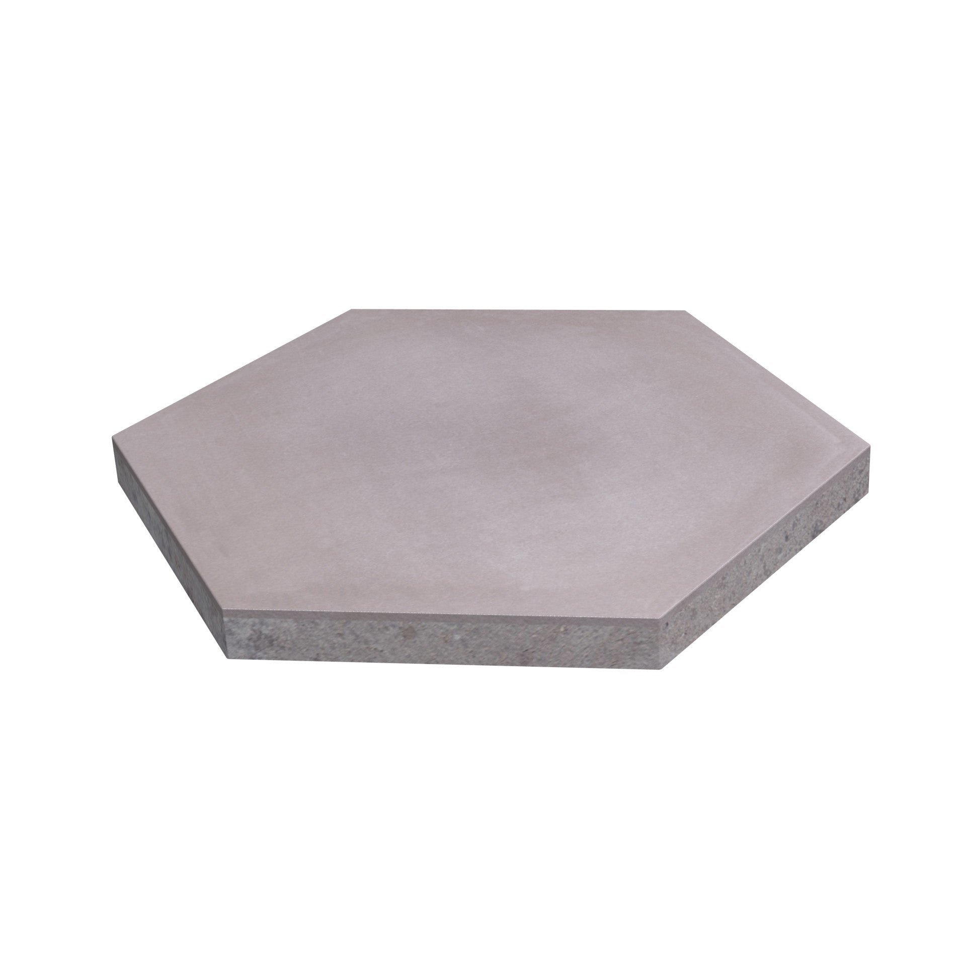 The NH23-2207 Extra Sample by New York Cement Tile is a gray hexagonal concrete paver tile shown on a white background.
