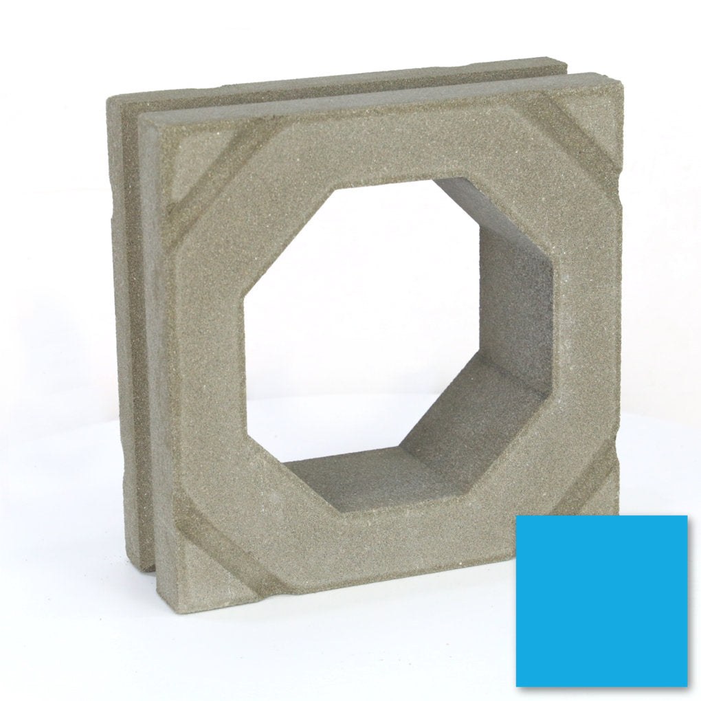 The Sumar Sample by New York Cement Tile features a mid-century modern breeze block with an octagonal hole.