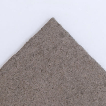 Three Toba Brun R11 tiles by New York Cement Tile are arranged vertically against a plain white background.