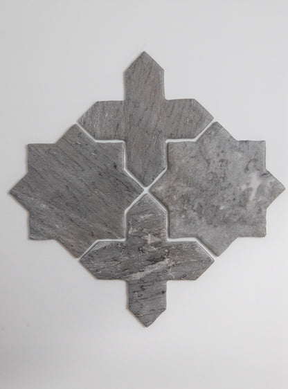 Tosca Bardiglio Cross-Star tile