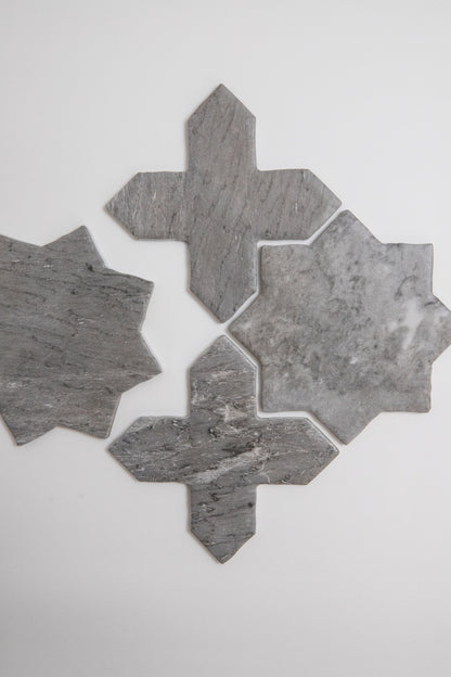 Tosca Bardiglio Cross-Star tile