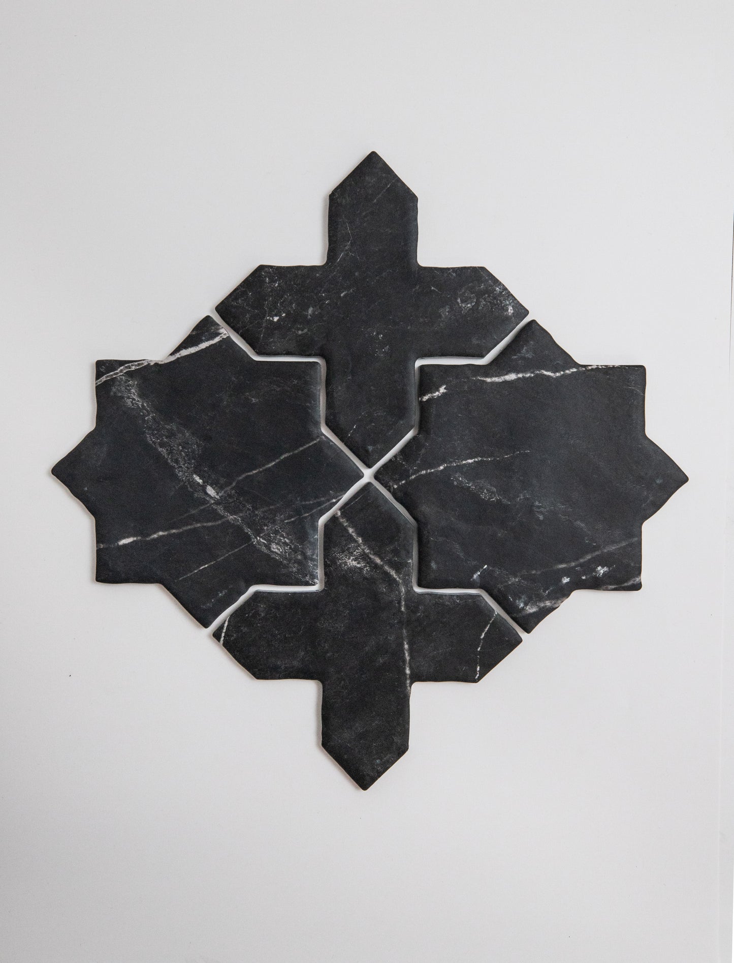 Tosca Black Marble Cross-Star tile
