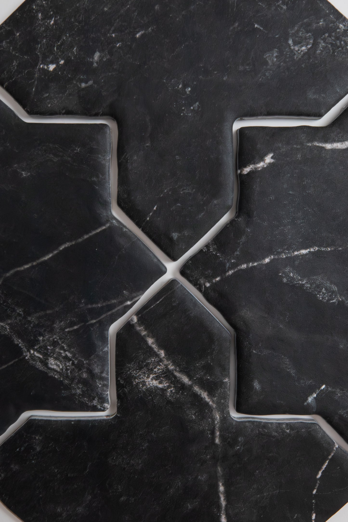 Tosca Black Marble Cross-Star tile
