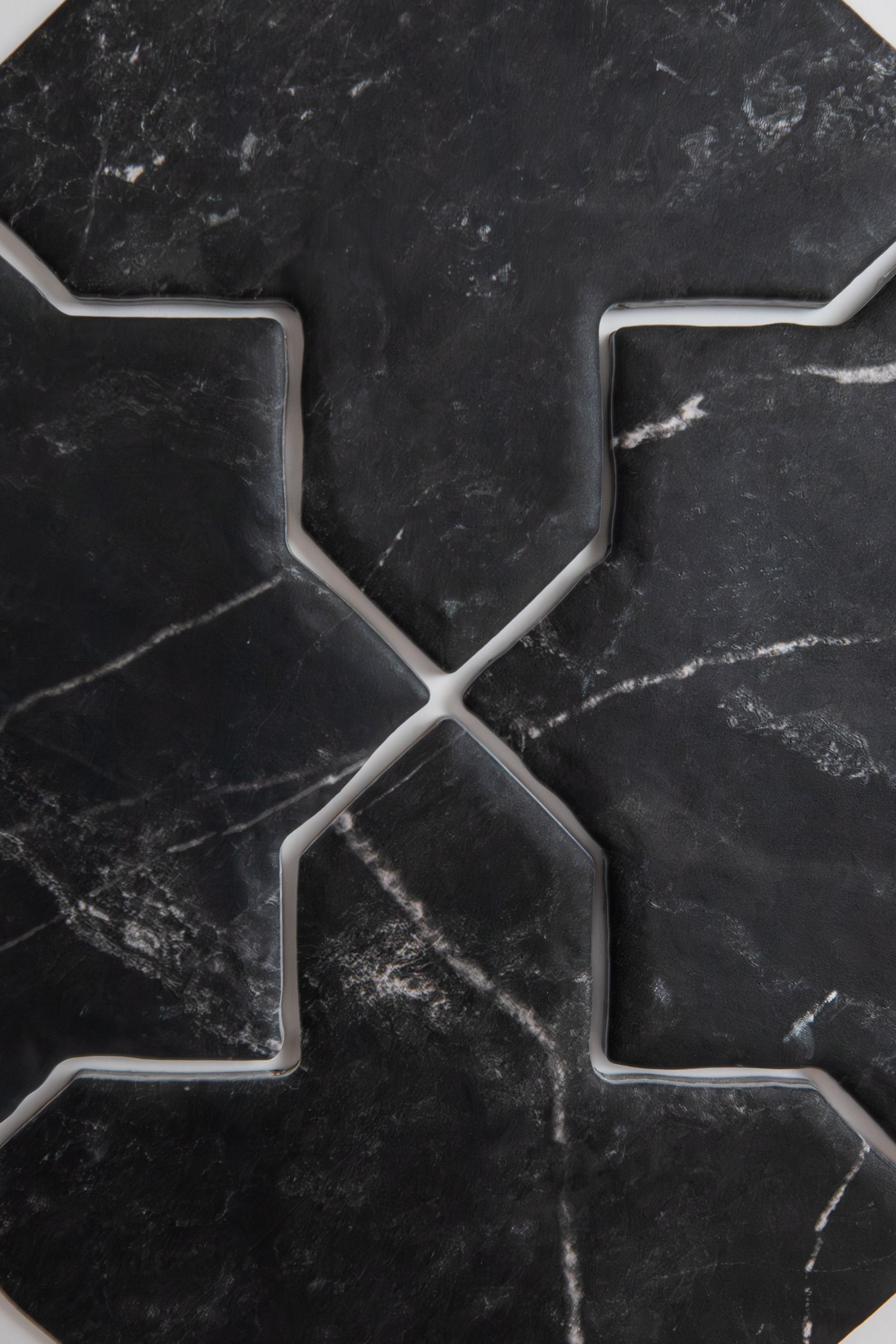 Tosca Black Marble Cross-Star tile