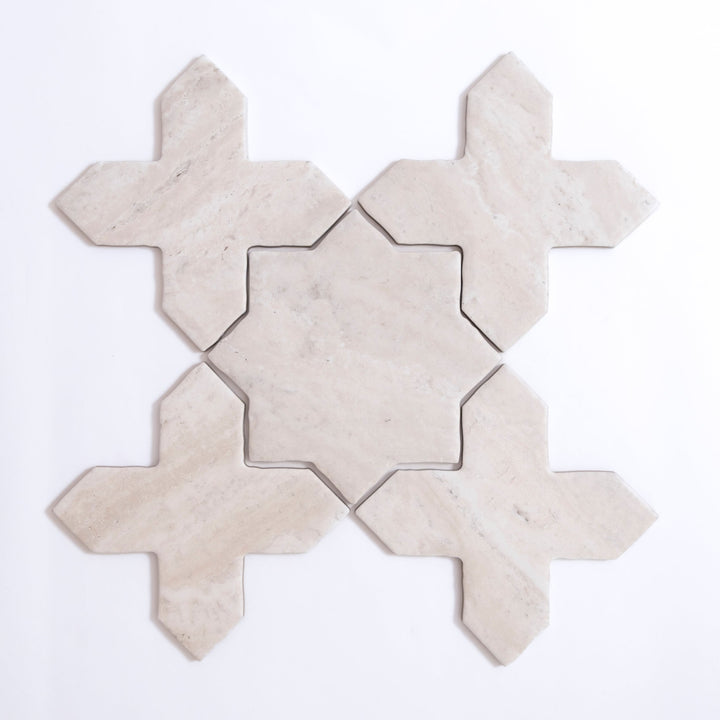 Tosca Travertine Cross-Star tile