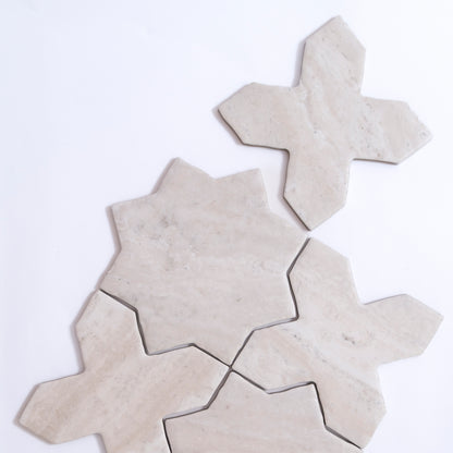 Tosca Travertine Cross-Star tile