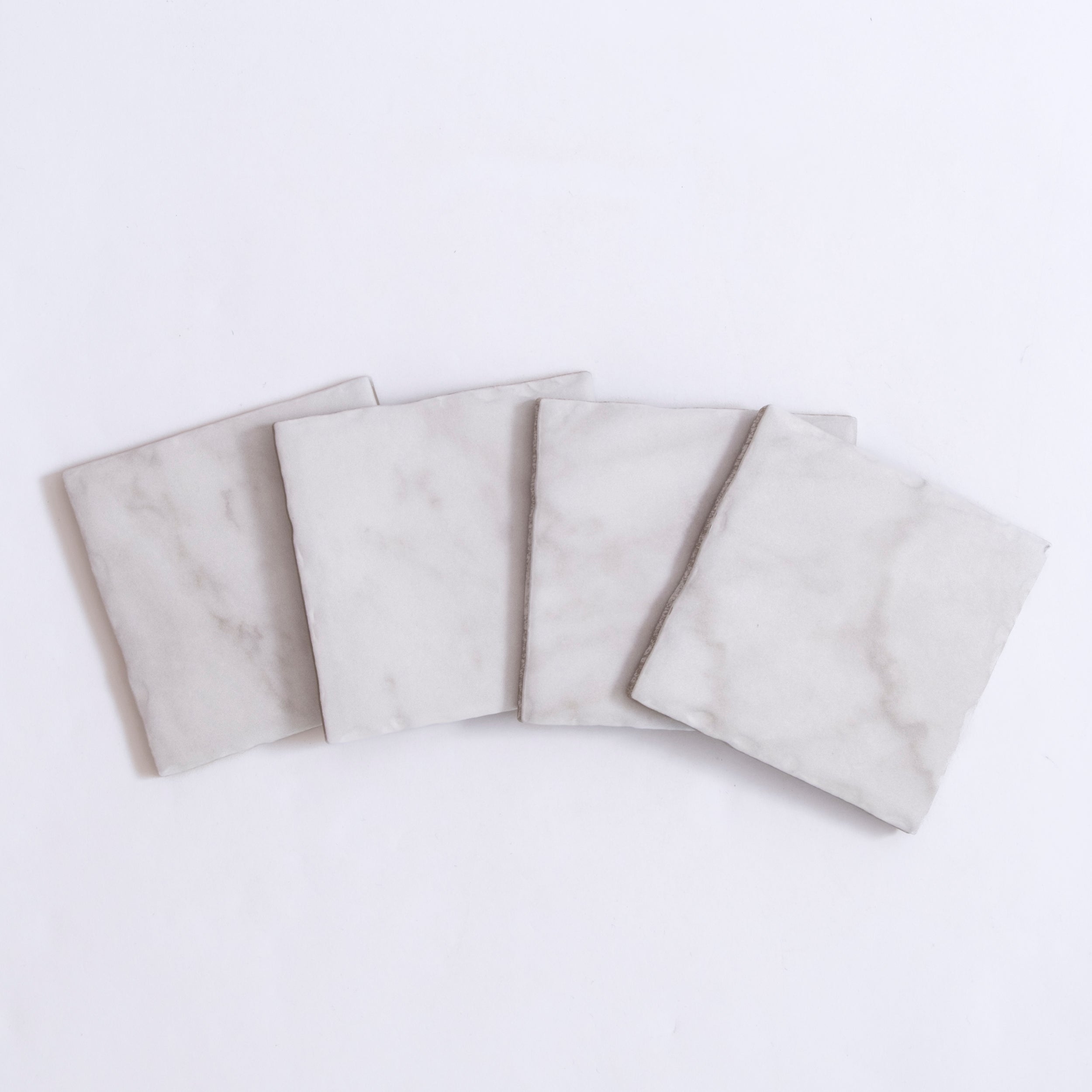 Tosca White Carrara 4x4 tile