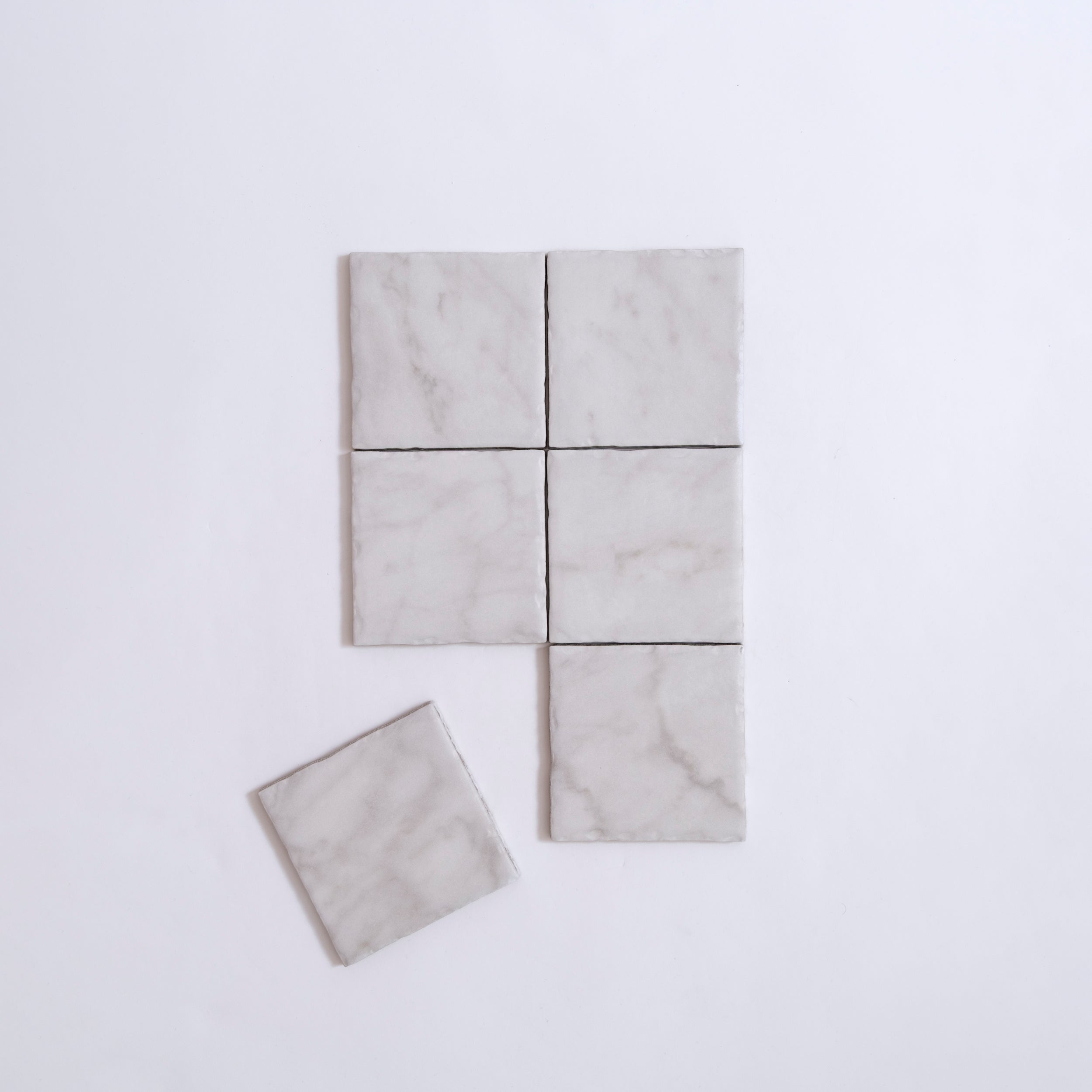 Tosca White Carrara 4x4 tile