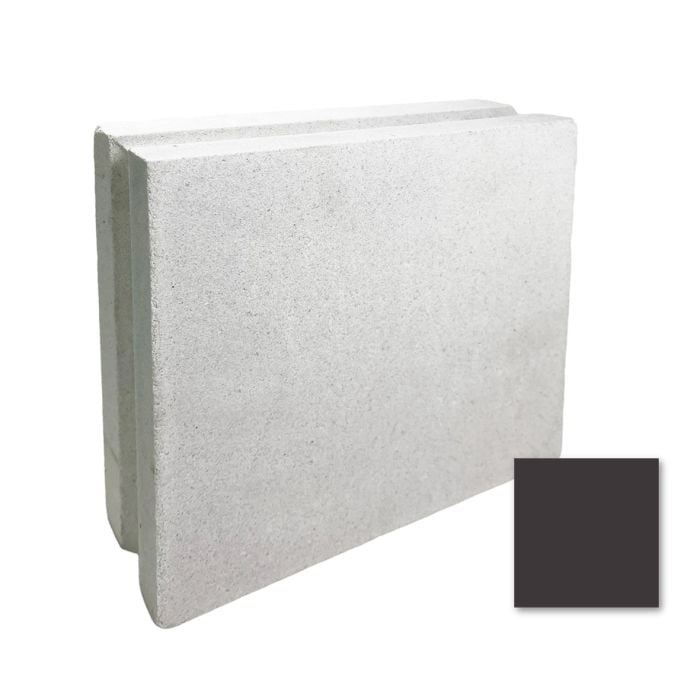 Windbreaker Sixty-Five Extra Sample by New York Cement Tile: a white rectangular panel with dark gray, mid-century inspired.