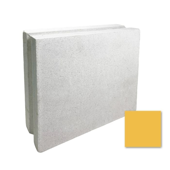 A Windy Sixty-Five by New York Cement Tile stands upright; a small yellow square sits near its bottom right corner.